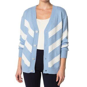 FRNCH Blue & White Open Front Lahlia Cardigan